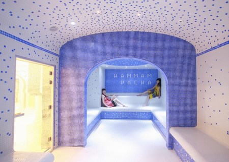 La salle de vapeur du Hammam Pacha Paris